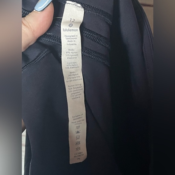 Lululemon Fresh In Mesh Tight Midnight Navy Size 12 - Picture 8 of 8